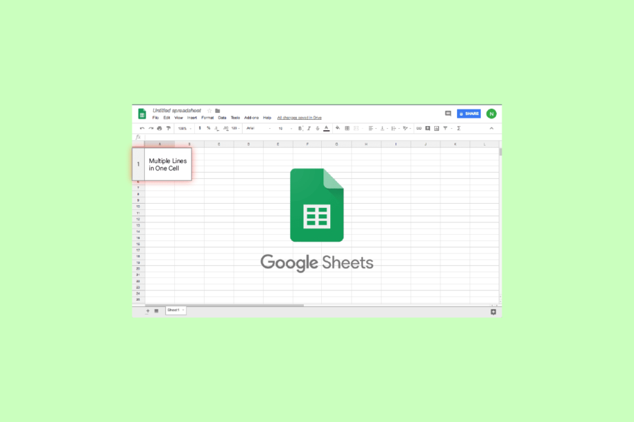 Как добавить несколько строк в одну ячейку в Google Sheets