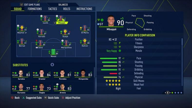 FIFA 21 — режим карьеры (скриншот версии для PS4)