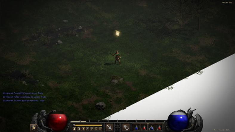 В бета-версии Diablo 2: Resurrected было несколько графических ошибок. Часть карты здесь не загрузилась