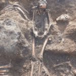 Human skeletons unearthed in Carrickfergus, Northern Ireland.