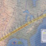 Map of path of totality across North America of solar eclipse on April 8, 2024.