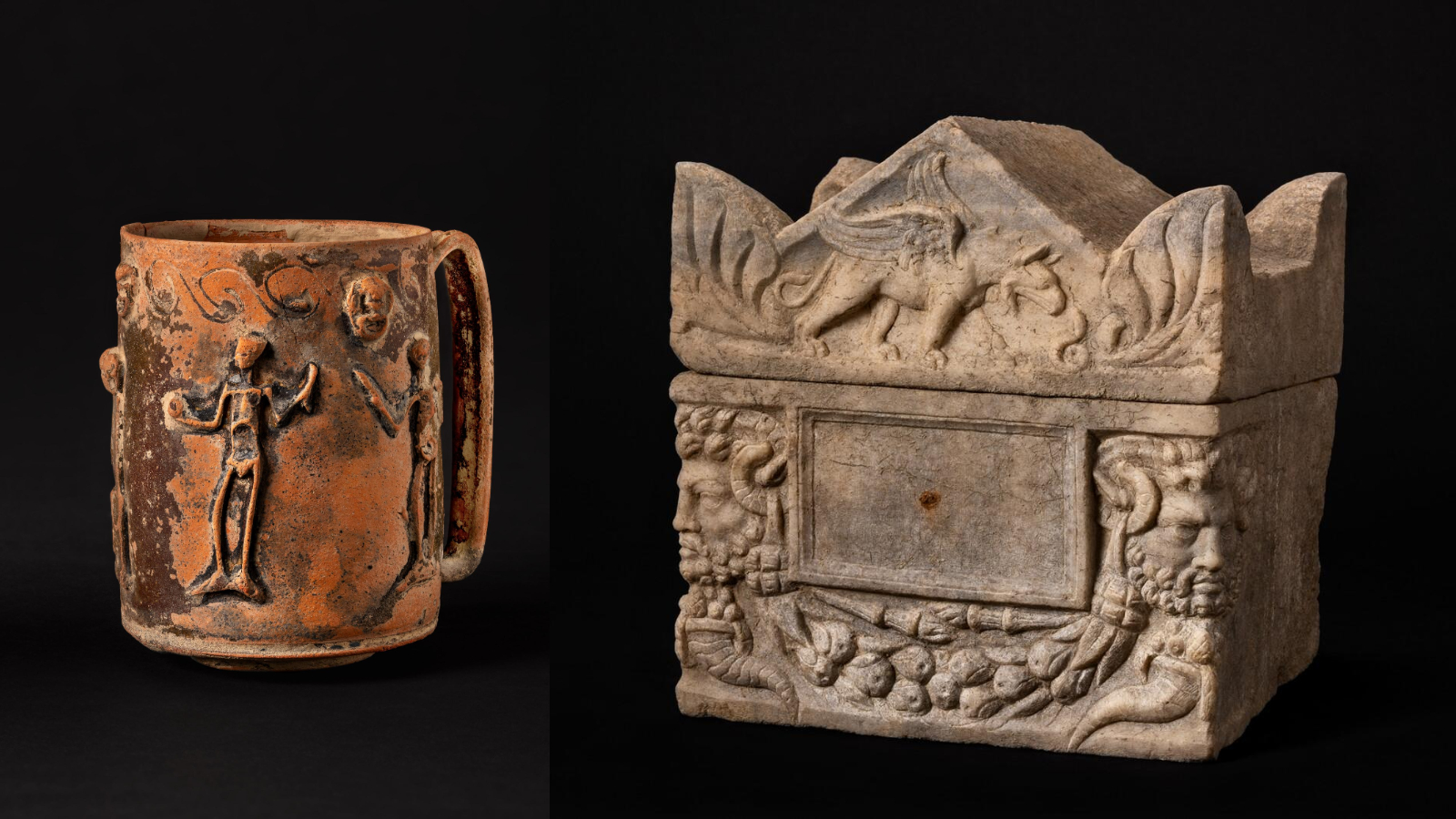Погребальный инвентарь, обнаруженный на римском кладбище во Франции.